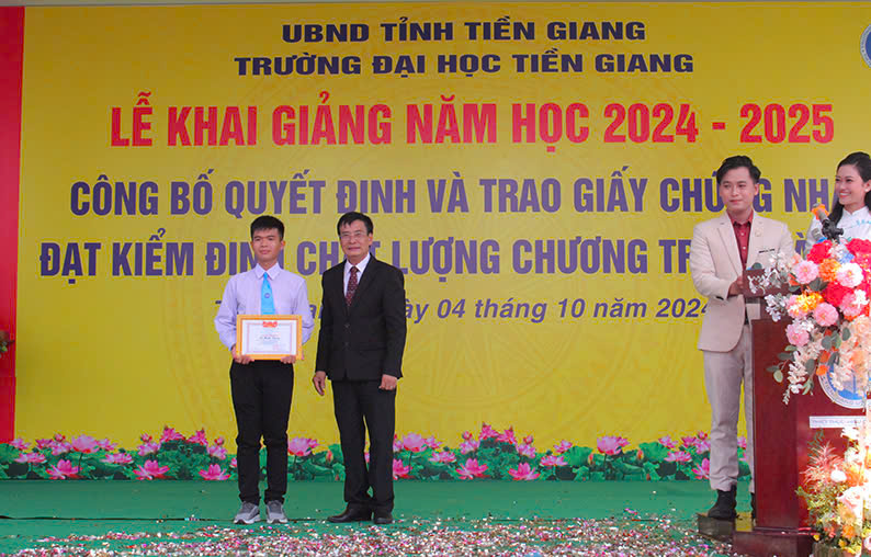 Thủ khoa đầu vào Trường Đại học Tiền Giang năm 2024 là tân sinh ...