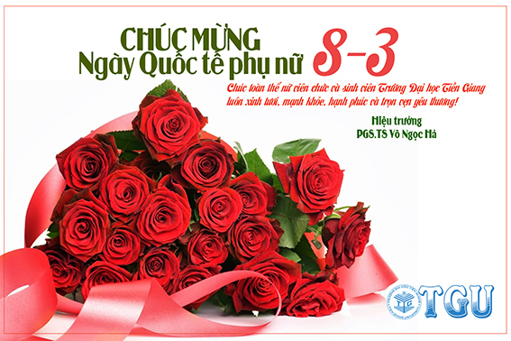 Hiệu trưởng Trường ĐH Tiền Giang chúc mừng nữ viên chức, giảng viên và nữ sinh nhân ngày 8/3 