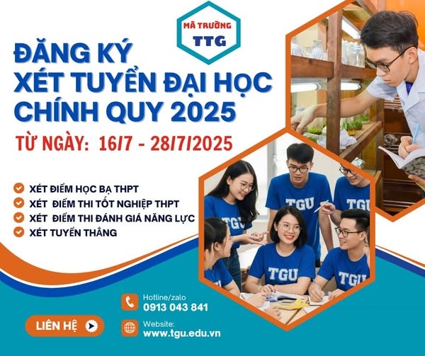Thông báo tuyển sinh đại học, cao đẳng hệ chính quy đợt 1 năm 2025