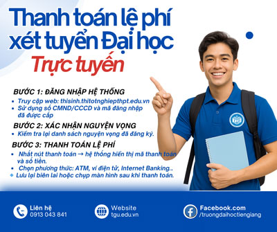 Hướng dẫn thanh toán lệ phí nguyện vọng xét tuyển đại học năm 2025