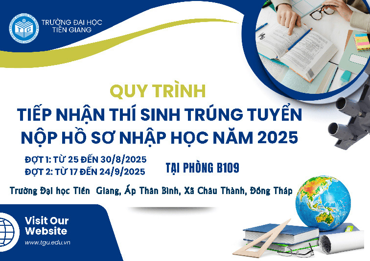 Quy trình tiếp nhận thí sinh trúng tuyển nộp hồ sơ nhập học năm 2025