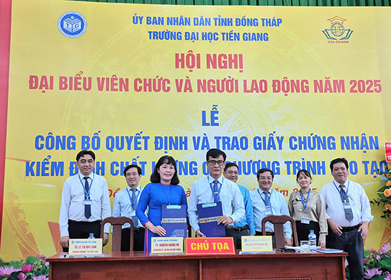 Trường Đại học Tiền Giang tổ chức hội nghị đại biểu viên chức, người lao động năm học 2025–2026