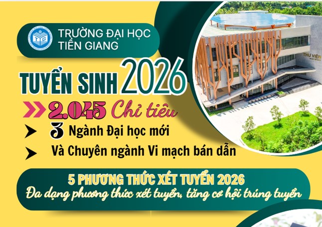 Thông tin tuyển sinh 2026 củaTrường Đại học Tiền Giang