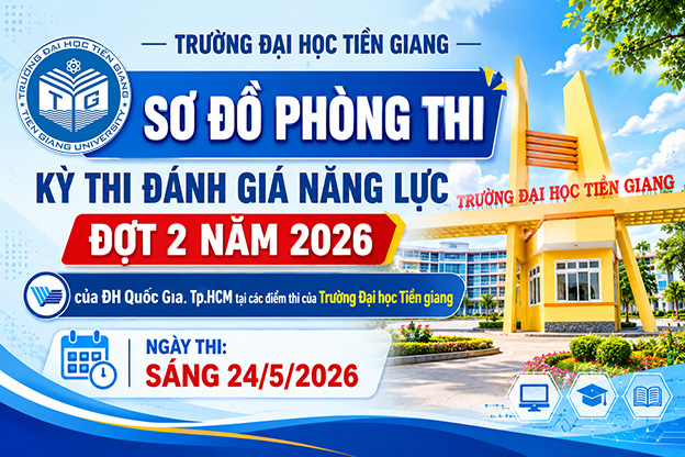 Sơ đồ phòng thi kỳ thi đánh giá năng lực của ĐH Quốc gia TP.HCM tại Trường ĐH Tiền Giang