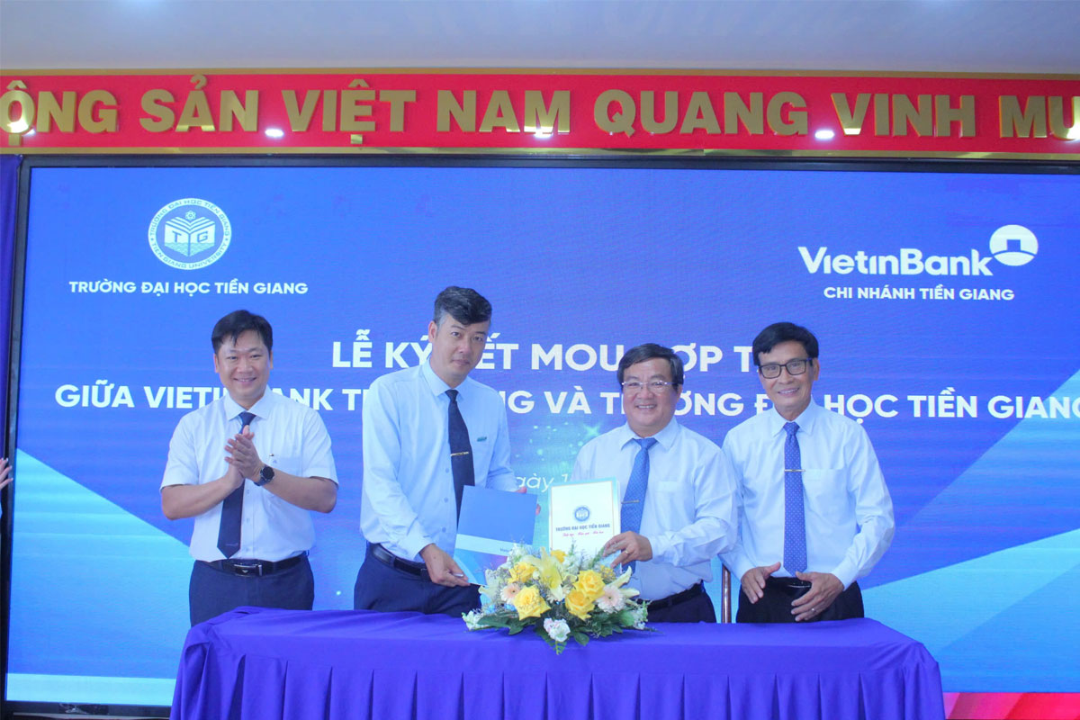 Trường Đại học Tiền Giang và Vietinbank Tiền Giang ký kết hợp tác, tăng cường gắn kết đào tạo với doanh nghiệp