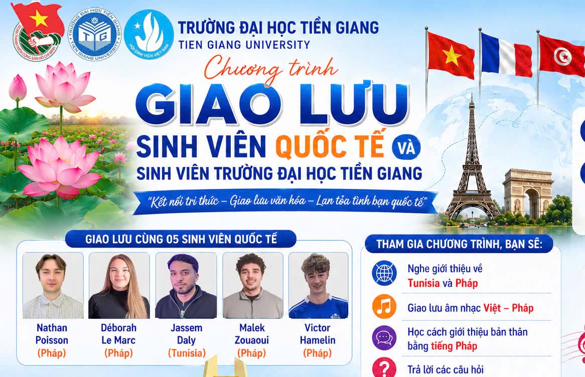 Chương trình Giao lưu giữa Sinh viên quốc tế và Sinh viên Trường Đại học Tiền Giang