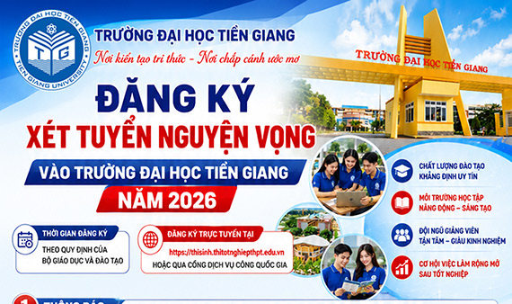 Thông báo về việc đăng ký xét tuyển vào các ngành đại học, cao đẳng hệ chính quy năm 2026