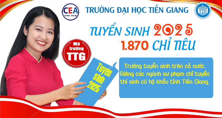 1870 chỉ tiêu vào Trường ĐH Tiền Giang năm 2025