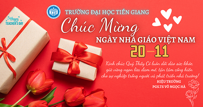 Thư chúc mừng ngày Nhà giáo Việt Nam của Hiệu trưởng Trường Đại học Tiền Giang