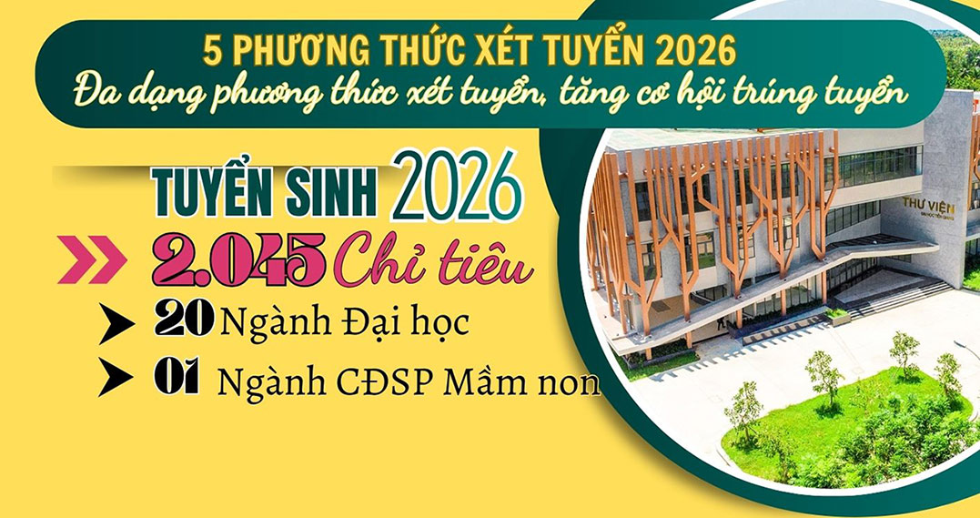 5 phương thức xét tuyển vào Trường Đại học Tiền Giang năm 2026